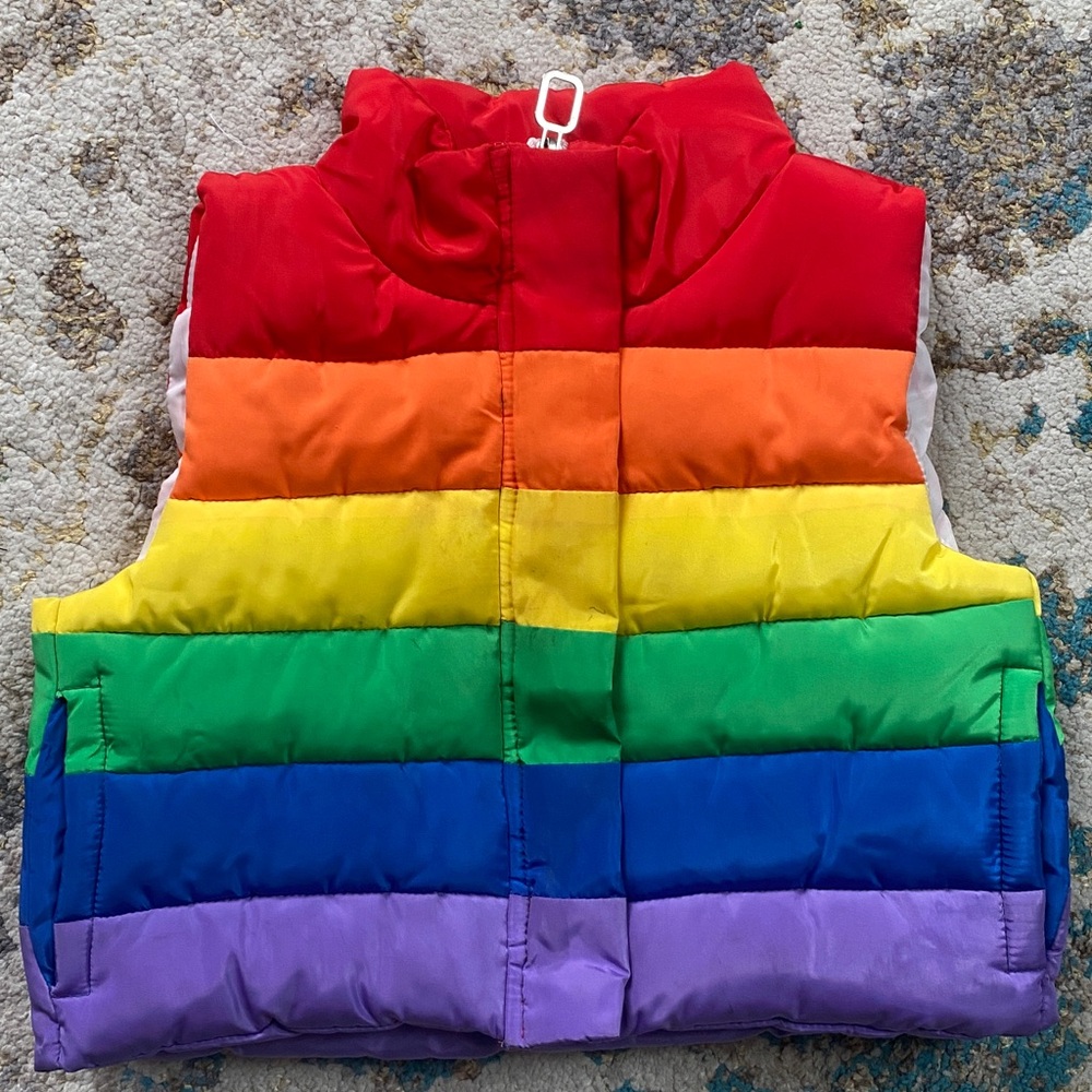 Mud Kingdom Kids Rainbow puffer vest
